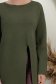 Khaki zöld pulóver kötött bő szabású hosszú 6 - StarShinerS.hu
