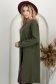 Khaki zöld pulóver kötött bő szabású hosszú 2 - StarShinerS.hu
