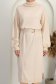 Bézs ruha midi kötött egyenes 4 - StarShinerS.hu