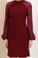 Burgundy krepp ruha egyenes 4 - StarShinerS.hu