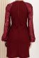 Burgundy krepp ruha egyenes 5 - StarShinerS.hu