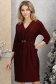 Burgundy ruha - StarShinerS midi egyenes 3 - StarShinerS.hu