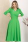 Zöld ruha - StarShinerS midi harang georgette 2 - StarShinerS.hu