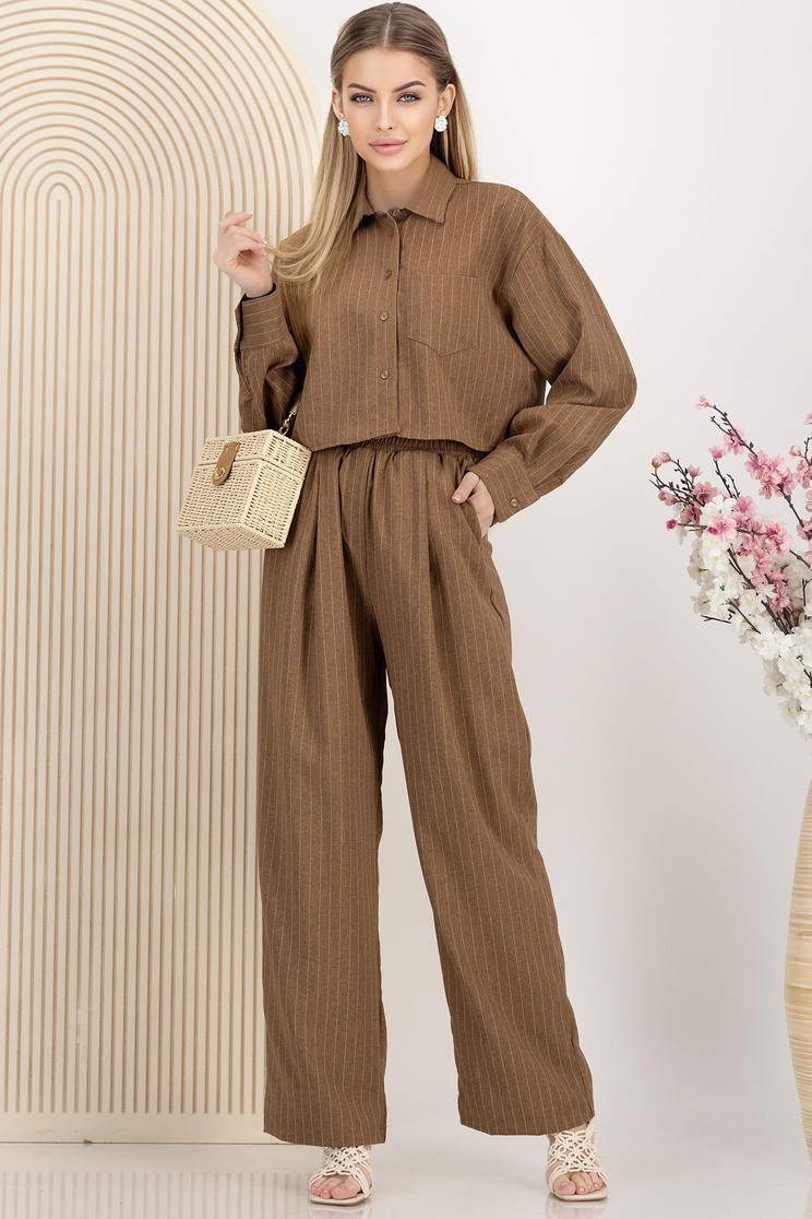 Barna női kosztüm vékony - Rochii-Dama.ro