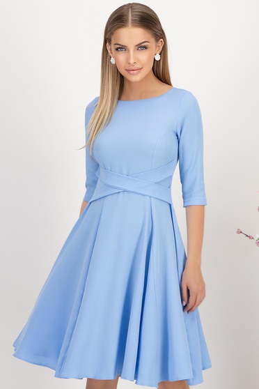 Kisméretű ruhák XXS - S - 3. oldal, Kék ruha - StarShinerS midi harang georgette - StarShinerS.hu