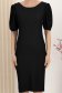 Fekete ruha - StarShinerS midi krepp egyenes 4 - StarShinerS.hu