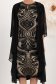 Fekete ruha lycra egyenes midi 4 - StarShinerS.hu