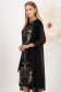 Fekete ruha lycra egyenes midi 2 - StarShinerS.hu