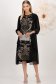 Fekete ruha lycra egyenes midi 6 - StarShinerS.hu