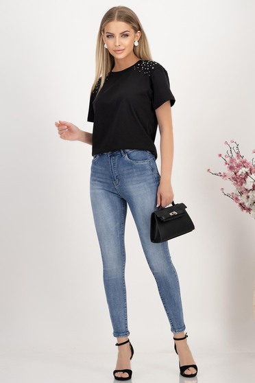 Női hétköznapi szettek, Kék farmer hosszú skinny - StarShinerS.hu