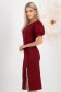 Burgundy ruha - StarShinerS ceruza midi rugalmas szövet 2 - StarShinerS.hu