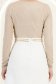 Női bézs színű blúz lurexből, testhez simuló, mély dekoltázssal - StarShinerS 6 - StarShinerS.hu