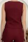 Bordó, elasztikus anyagból készült, enyhén derékban szabott mellény, V-nyakú kivágással – StarShinerS 6 - StarShinerS.hu