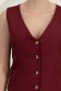 Bordó, elasztikus anyagból készült, enyhén derékban szabott mellény, V-nyakú kivágással – StarShinerS 4 - StarShinerS.hu