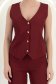 Bordó, szövet mellény enyhén karcsúsított szabással és V-nyakkivágással - StarShinerS 5 - StarShinerS.hu