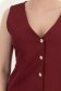 Bordó, szövet mellény enyhén karcsúsított szabással és V-nyakkivágással - StarShinerS 4 - StarShinerS.hu
