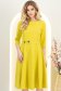 Lime zöld midi hosszúságú szövetruha harangszabással, díszgombokkal - StarShinerS 2 - StarShinerS.hu