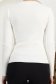 Fehér testhezálló blúz, finom kötött anyagból, magas nyakkal és strasszköves díszítéssel 6 - StarShinerS.hu