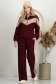 Burgundy modál trening bő szabással és oldalsó zsebekkel 3 - StarShinerS.hu