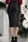 Fekete ceruza midi műbőr szoknya - StarShinerS 4 - StarShinerS.hu