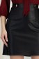 Fekete műbőr egyenes rövid szoknya - StarShinerS 6 - StarShinerS.hu