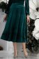 Zöld szoknya - StarShinerS harang midi bársony 1 - StarShinerS.hu