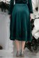 Zöld szoknya - StarShinerS harang midi bársony 5 - StarShinerS.hu