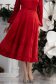 Piros szoknya - StarShinerS harang midi bársony 1 - StarShinerS.hu