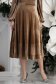 Cappuccinobarna szoknya - StarShinerS harang midi bársony 4 - StarShinerS.hu