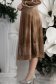 Cappuccinobarna szoknya - StarShinerS harang midi bársony 3 - StarShinerS.hu