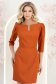Téglaszínű ruha - StarShinerS rövid rugalmas szövet ceruza 1 - StarShinerS.hu