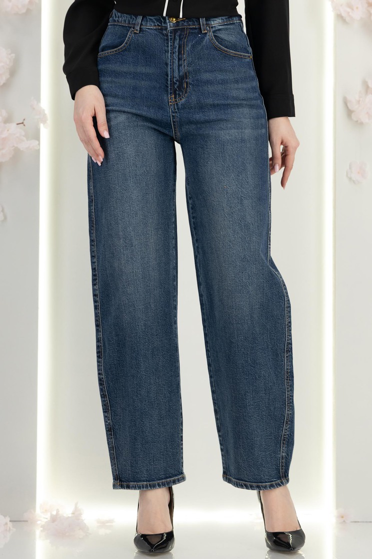 hosszú szárú női fűzős csizma Kék farmer magas derekú farmer