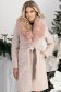 Világos rózsaszínű nagykabát rugalmas szövet szűkített 3 - StarShinerS.hu