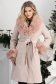 Világos rózsaszínű nagykabát rugalmas szövet szűkített 1 - StarShinerS.hu