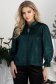 Zöld csillogó bársony blúz, enyhén bő szabással és fodros ujjakkal – StarShinerS 1 - StarShinerS.hu