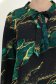 Női blúz folyékony anyagból, zöld mintás, bő szabású, sálgallérral – StarShinerS 4 - StarShinerS.hu