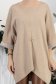 Bézs finom kötött anyagból készült, bő szabású blúz háromnegyedes ujjakkal és csillogó applikációkkal 5 - StarShinerS.hu