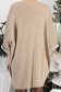 Bézs finom kötött anyagból készült, bő szabású blúz háromnegyedes ujjakkal és csillogó applikációkkal 6 - StarShinerS.hu