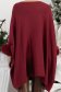 Burgundy nfinom kötött anyagból készült, bő szabású blúz háromnegyedes ujjakkal és műszőrme betétekkel 6 - StarShinerS.hu