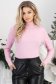 Pink finom kötött anyagból készült, testhezálló garbó magas nyakkal 1 - StarShinerS.hu