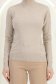 Bézs finom kötött anyagból készült, testhezálló garbó magas nyakkal 5 - StarShinerS.hu