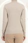 Bézs finom kötött anyagból készült, testhezálló garbó magas nyakkal 6 - StarShinerS.hu