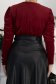 Burgundy női blúz - StarShinerS hosszú ujjakkal bársony 6 - StarShinerS.hu