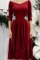 Burgundy ruha - StarShinerS harang bársony midi 7 - StarShinerS.hu