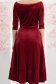 Burgundy ruha - StarShinerS harang bársony midi 5 - StarShinerS.hu