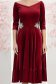 Burgundy ruha - StarShinerS harang bársony midi 4 - StarShinerS.hu