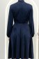 Sötétkék bársony, térdig érő A-vonalú ruha rugalmas derékrésszel - StarShinerS 6 - StarShinerS.hu