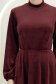 Burgundy bársony, térdig érő A-vonalú ruha rugalmas derékrésszel - StarShinerS 4 - StarShinerS.hu