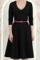 Fekete midi A-vonalú ruha övvel - StarShinerS 6 - StarShinerS.hu