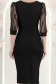 Fekete ruha - StarShinerS midi krepp ceruza 6 - StarShinerS.hu